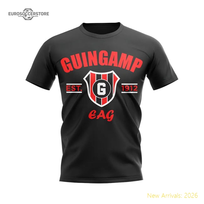 Guingamp Established Football T-Shirt (Black)-Vantage Point Soccer
